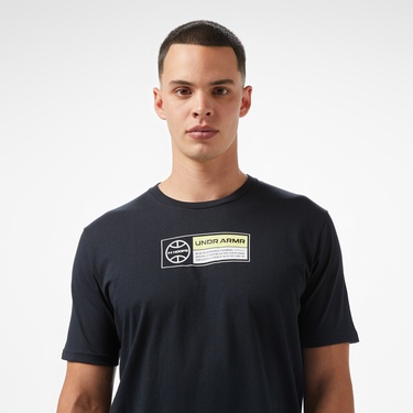  Under Armour 60/40S Hoops Ss Erkek Siyah Basketbol T-Shirt