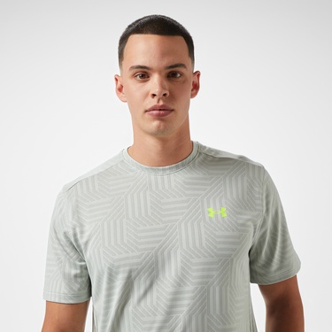  Under Armour Tech Vent Geotessa Ss Erkek Yeşil Antrenman T-Shirt