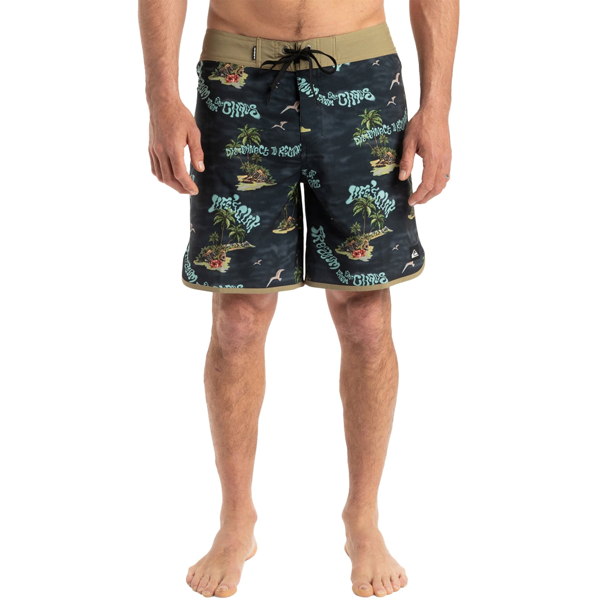 Quiksilver Surfsilk Scallop 18 Erkek Siyah Boardshort
