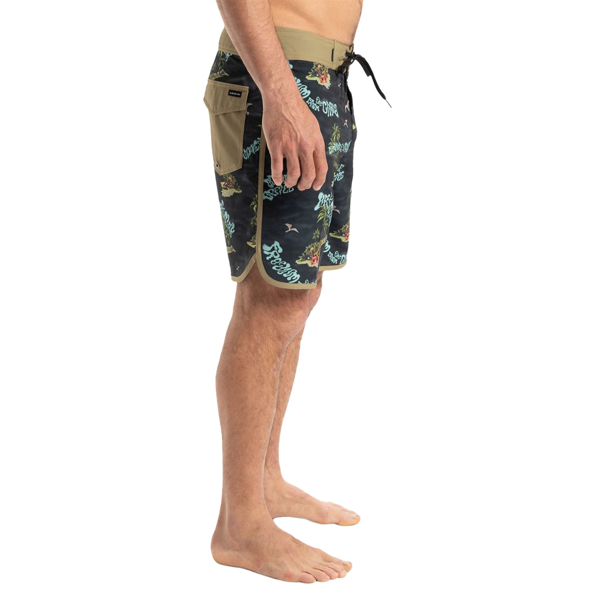 Quiksilver Surfsilk Scallop 18 Erkek Siyah Boardshort