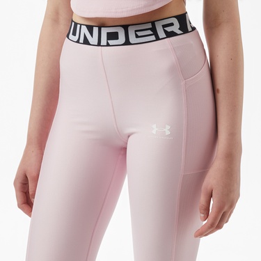  Under Armour Heatgear Rib Legging Kadın Pembe Antrenman Taytı