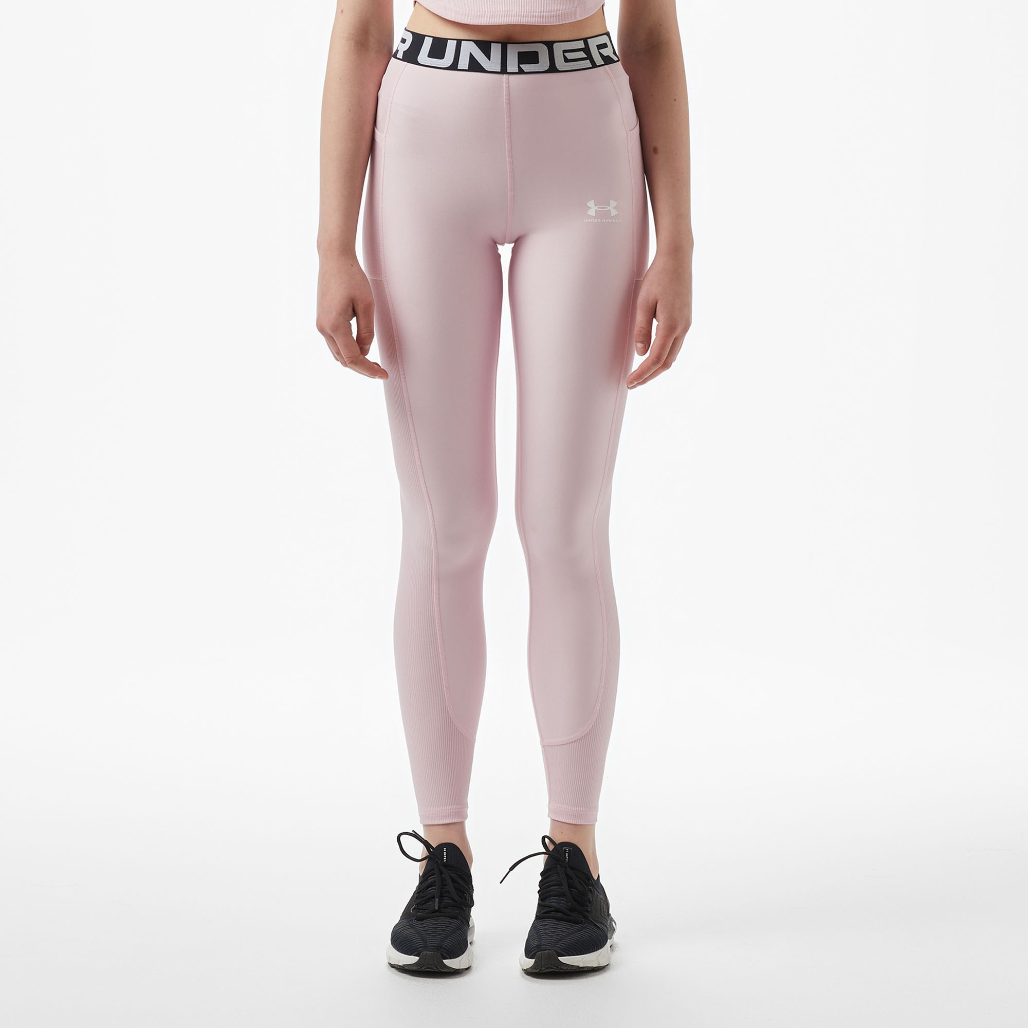 Under Armour Heatgear Rib Legging Kadın Pembe Antrenman Taytı