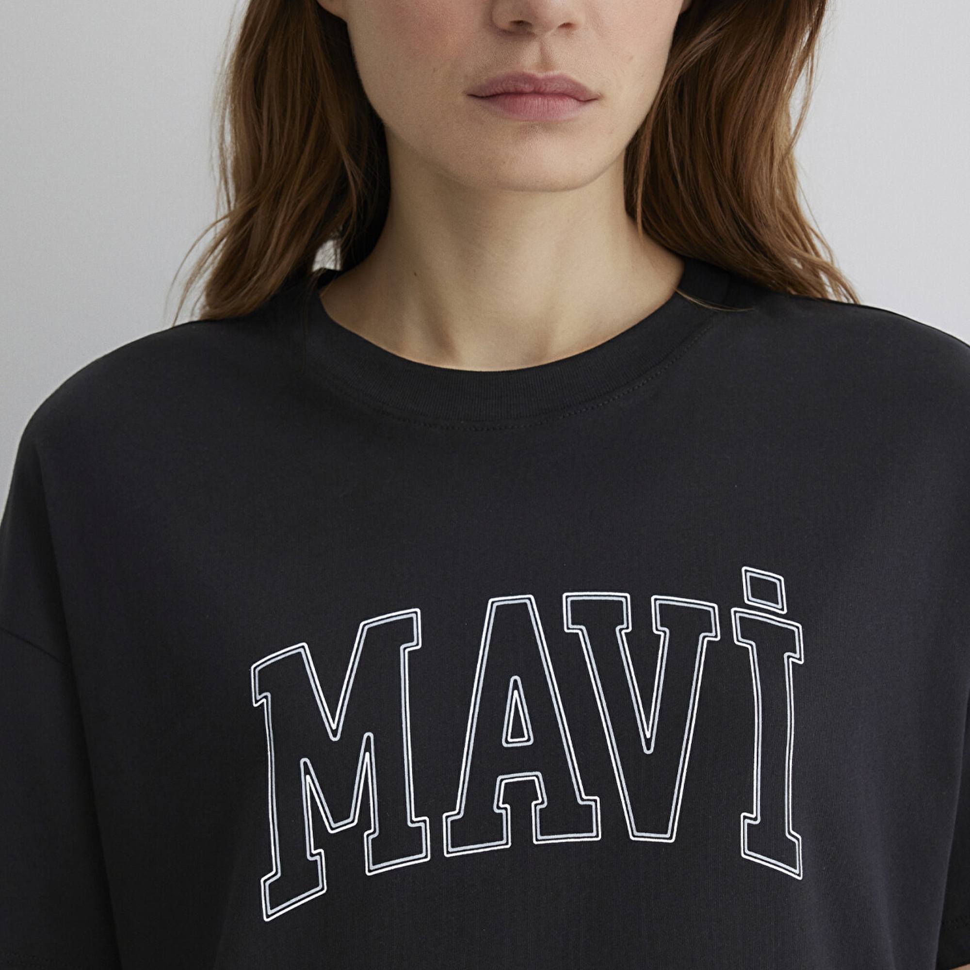 Mavi Mavi Logo Baskılı Siyah Tişört Regular Fit / Normal Kesim 1611193-900