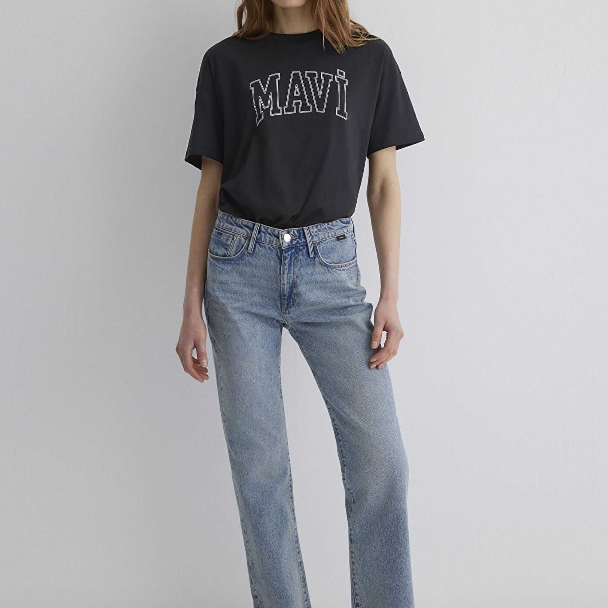 Mavi Mavi Logo Baskılı Siyah Tişört Regular Fit / Normal Kesim 1611193-900