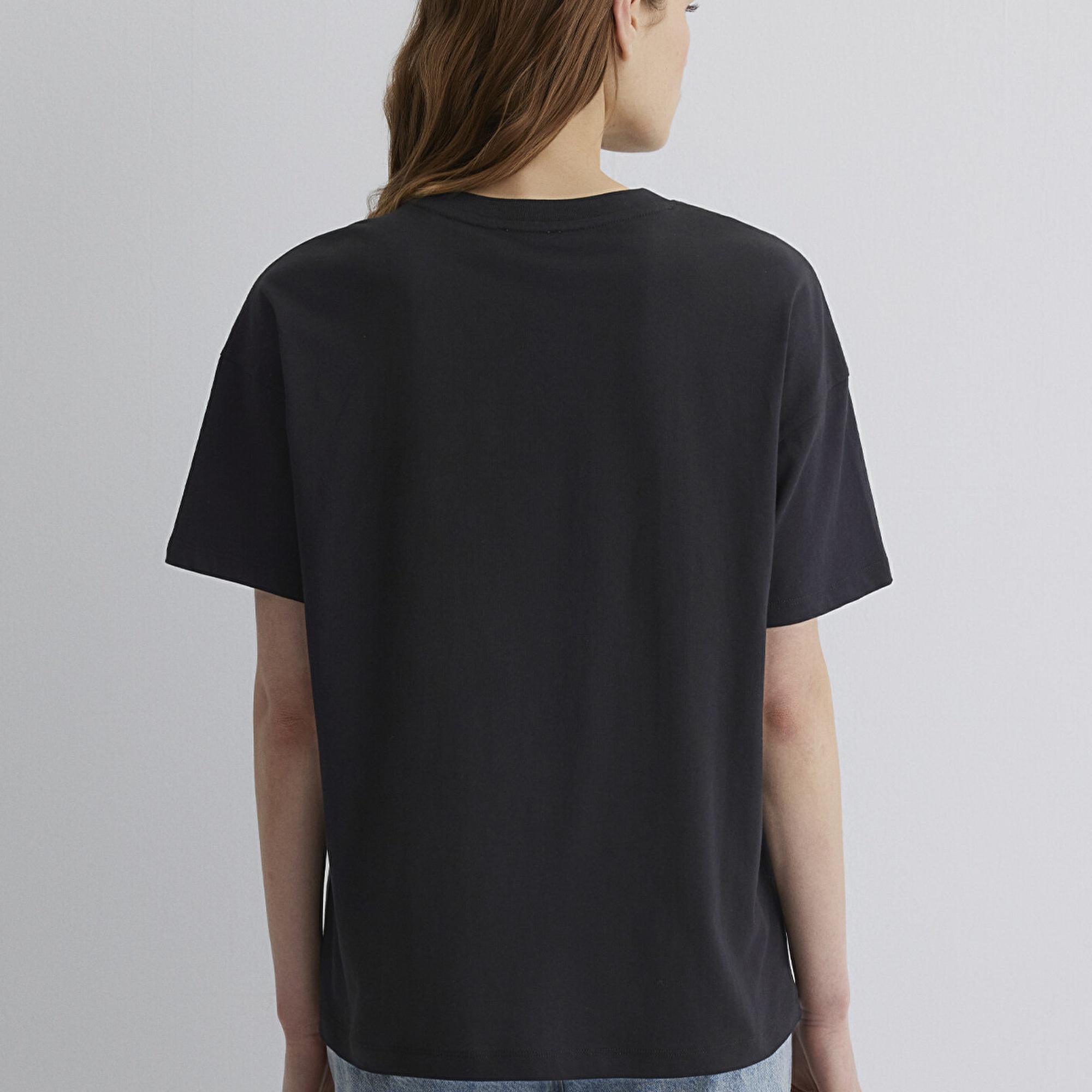 Mavi Mavi Logo Baskılı Siyah Tişört Regular Fit / Normal Kesim 1611193-900