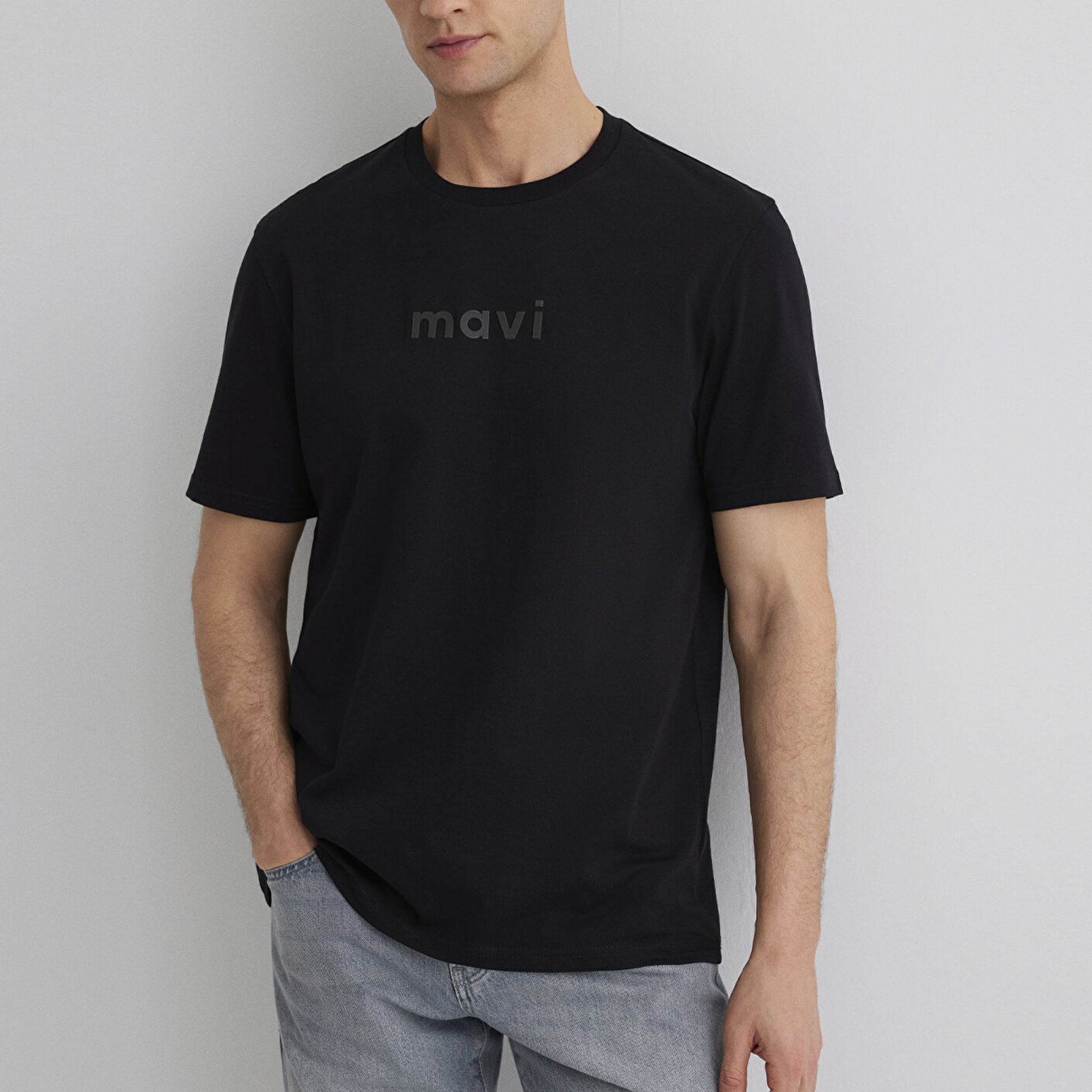 Mavi Mavi Baskılı Siyah Tişört Regular Fit / Normal Kesim 0612732-900