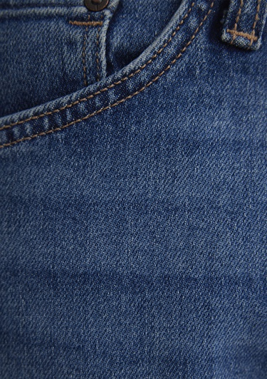  Mavi Tim Street Gölgeli Indigo Mavisi Jean Şort 0428487143