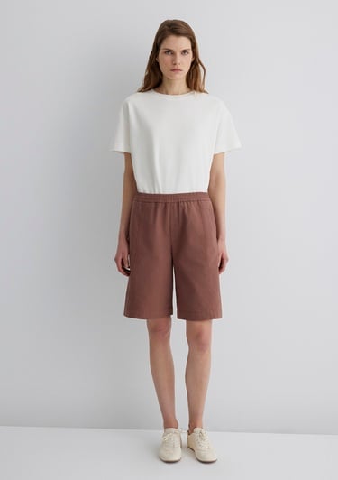  Mavi Kahverengi Bermuda Şort 1410200-70387