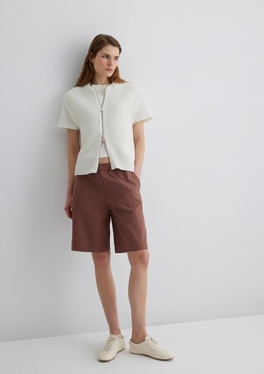  Mavi Kahverengi Bermuda Şort 1410200-70387