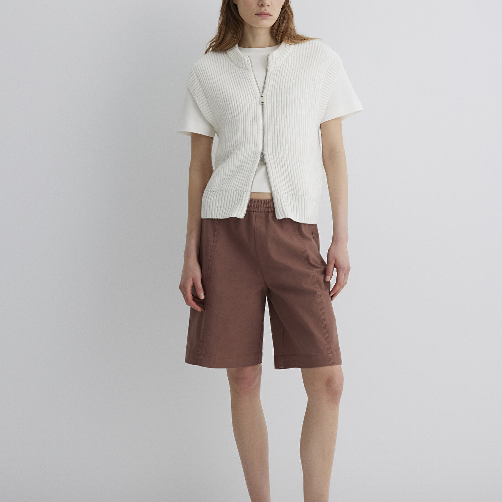 Mavi Kahverengi Bermuda Şort 1410200-70387