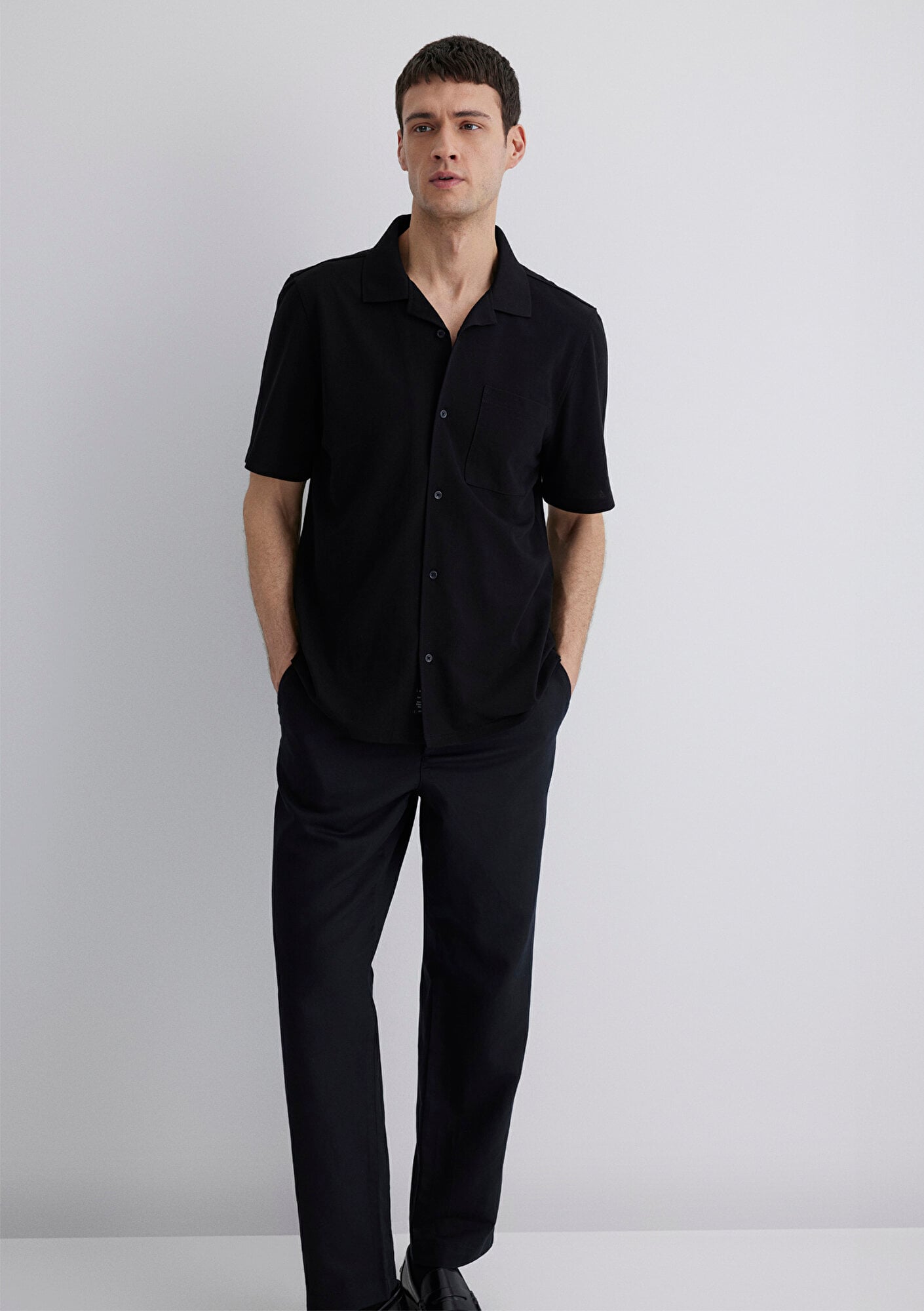  Mavi Siyah Gömlek Regular Fit / Normal Kesim 0211552-900