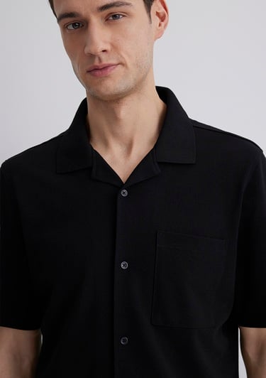  Mavi Siyah Gömlek Regular Fit / Normal Kesim 0211552-900