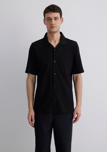  Mavi Siyah Gömlek Regular Fit / Normal Kesim 0211552-900