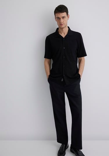  Mavi Siyah Gömlek Regular Fit / Normal Kesim 0211552-900