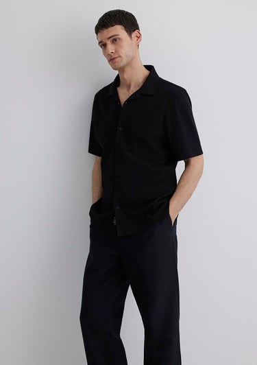  Mavi Siyah Gömlek Regular Fit / Normal Kesim 0211552-900