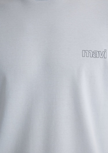  Mavi Mavi Logo Baskılı Mavi Tişört Slim Fit / Dar Kesim 0610360-89288
