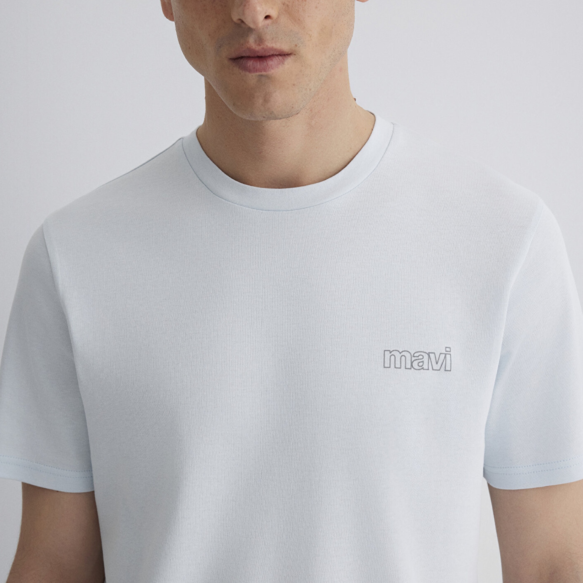 Mavi Mavi Logo Baskılı Mavi Tişört Slim Fit / Dar Kesim 0610360-89288