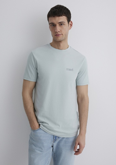  Mavi Mavi Logo Baskılı Yeşil Tişört Slim Fit / Dar Kesim 0610360-70148