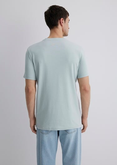  Mavi Mavi Logo Baskılı Yeşil Tişört Slim Fit / Dar Kesim 0610360-70148