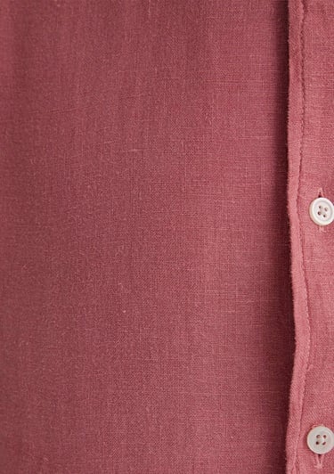  Mavi Pembe Keten Gömlek Regular Fit / Normal Kesim 0211472-71104