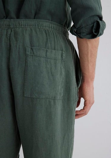  Mavi Yeşil Keten Pantolon 0010358-71598