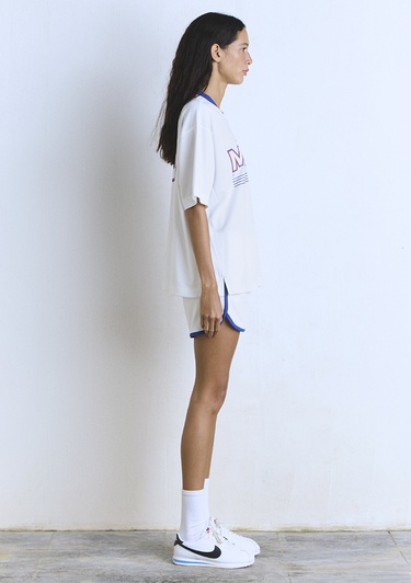  Mavi Miami 91 Baskılı Ekru Forma Tişört Oversize / Geniş Kesim 1613064-70057