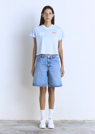  Mavi 91 MJ Baskılı Mavi Forma Tişört Regular Fit / Normal Kesim 1613063-80213