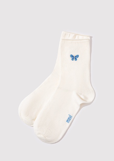 Mavi Ekru Soket Çorap 1913242-70048