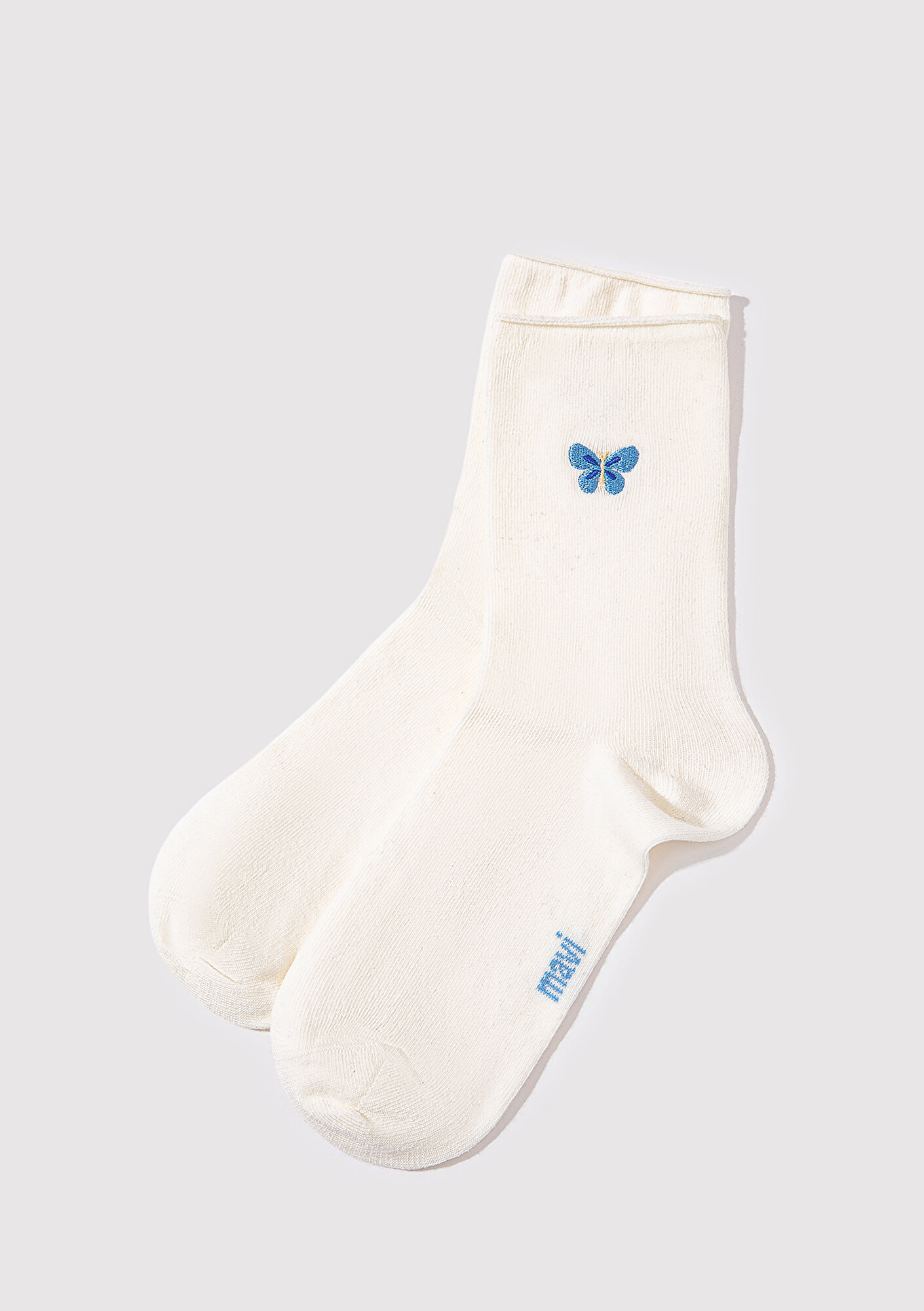  Mavi Ekru Soket Çorap 1913242-70048