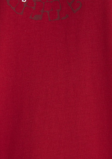  Mavi İstanbul Baskılı Kırmızı Tişört Loose Fit / Bol Rahat Kesim 0612996-70471