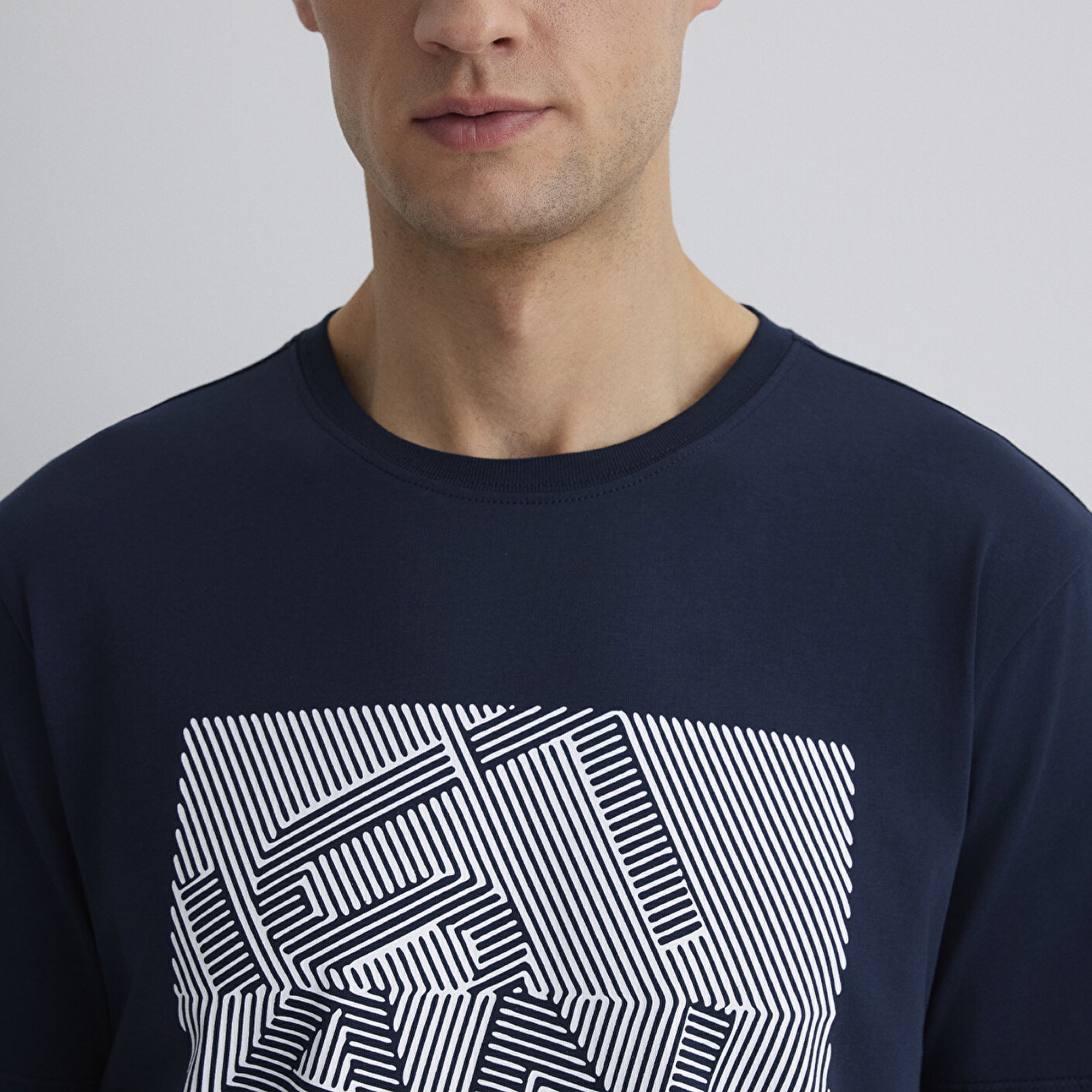 Mavi İstanbul Baskılı Lacivert Tişört Regular Fit / Normal Kesim 0612990-70490