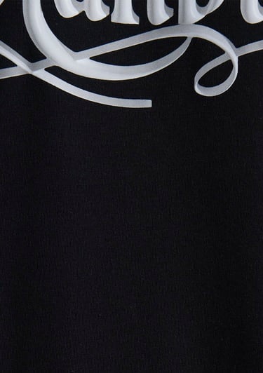  Mavi İstanbul Baskılı Siyah Tişört Loose Fit / Bol Rahat Kesim 0612991-900