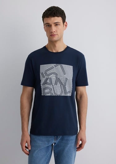  Mavi İstanbul Baskılı Lacivert Tişört Regular Fit / Normal Kesim 0612990-70490