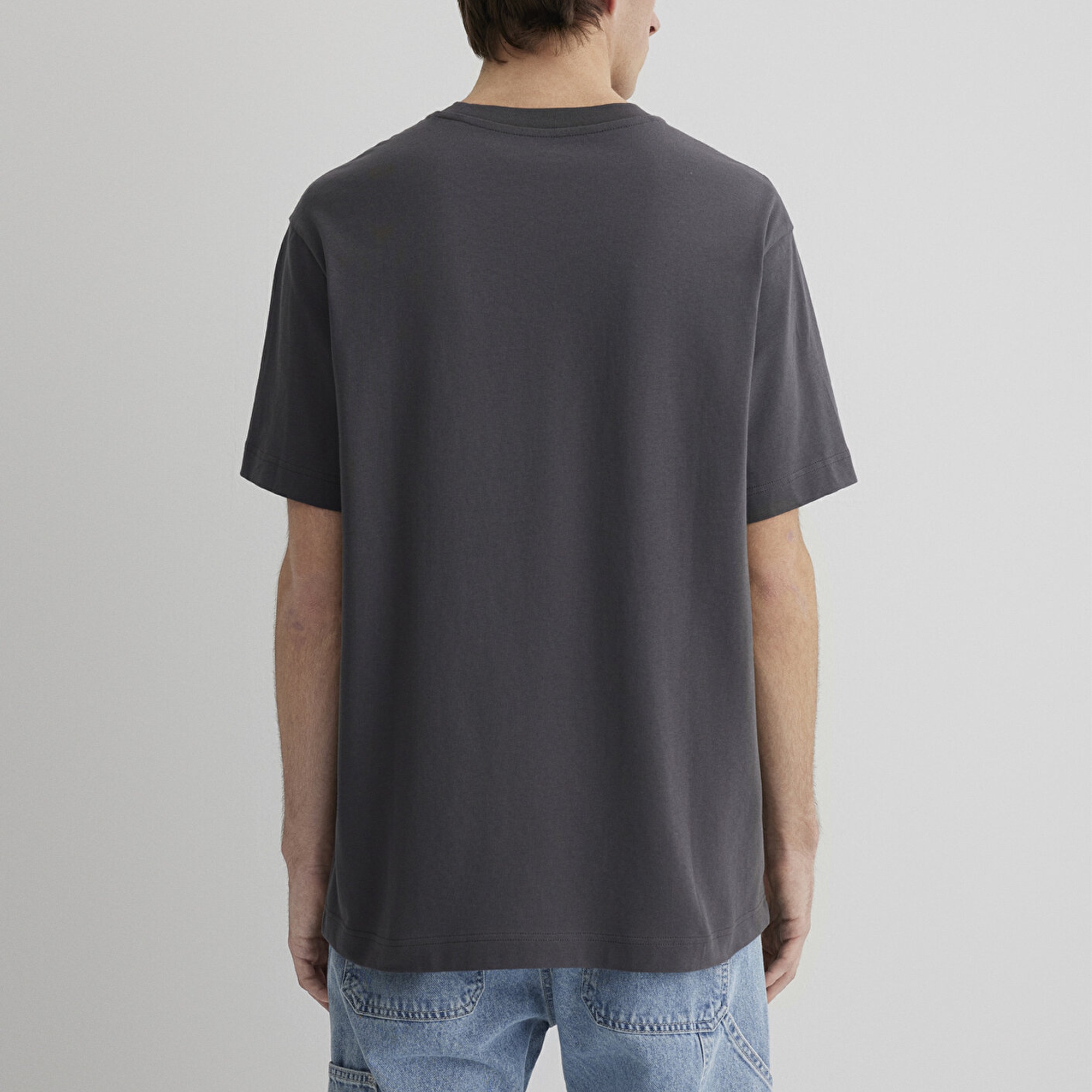 Mavi Dreamer Baskılı Gri Tişört Loose Fit / Bol Rahat Kesim 0612807-80955