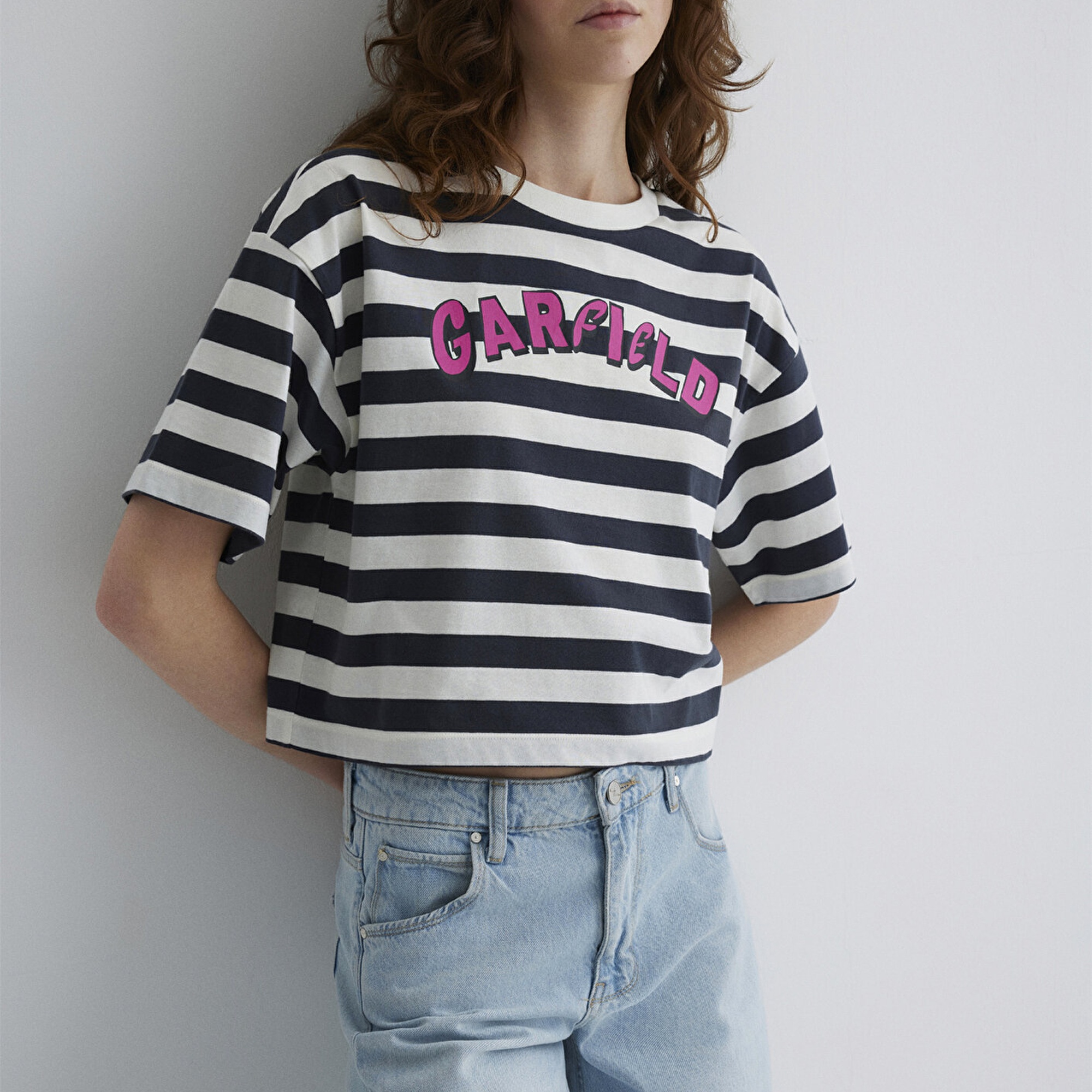 Mavi Garfield Baskılı Gri Tişört Regular Fit / Normal Kesim 1613366-85308