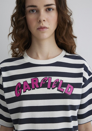  Mavi Garfield Baskılı Gri Tişört Regular Fit / Normal Kesim 1613366-85308