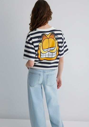  Mavi Garfield Baskılı Gri Tişört Regular Fit / Normal Kesim 1613366-85308