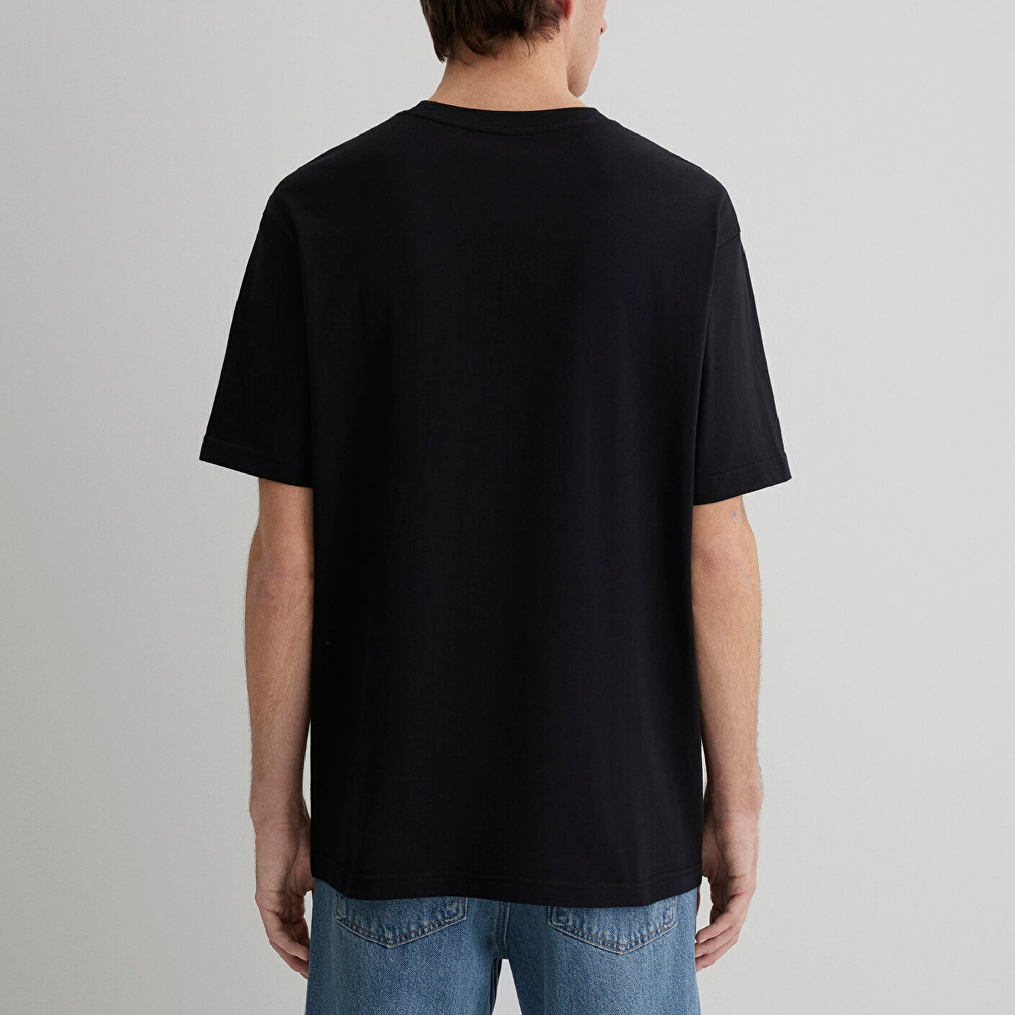 Mavi Punch Of Joy Baskılı Siyah Tişört Loose Fit / Bol Rahat Kesim 0612813-900