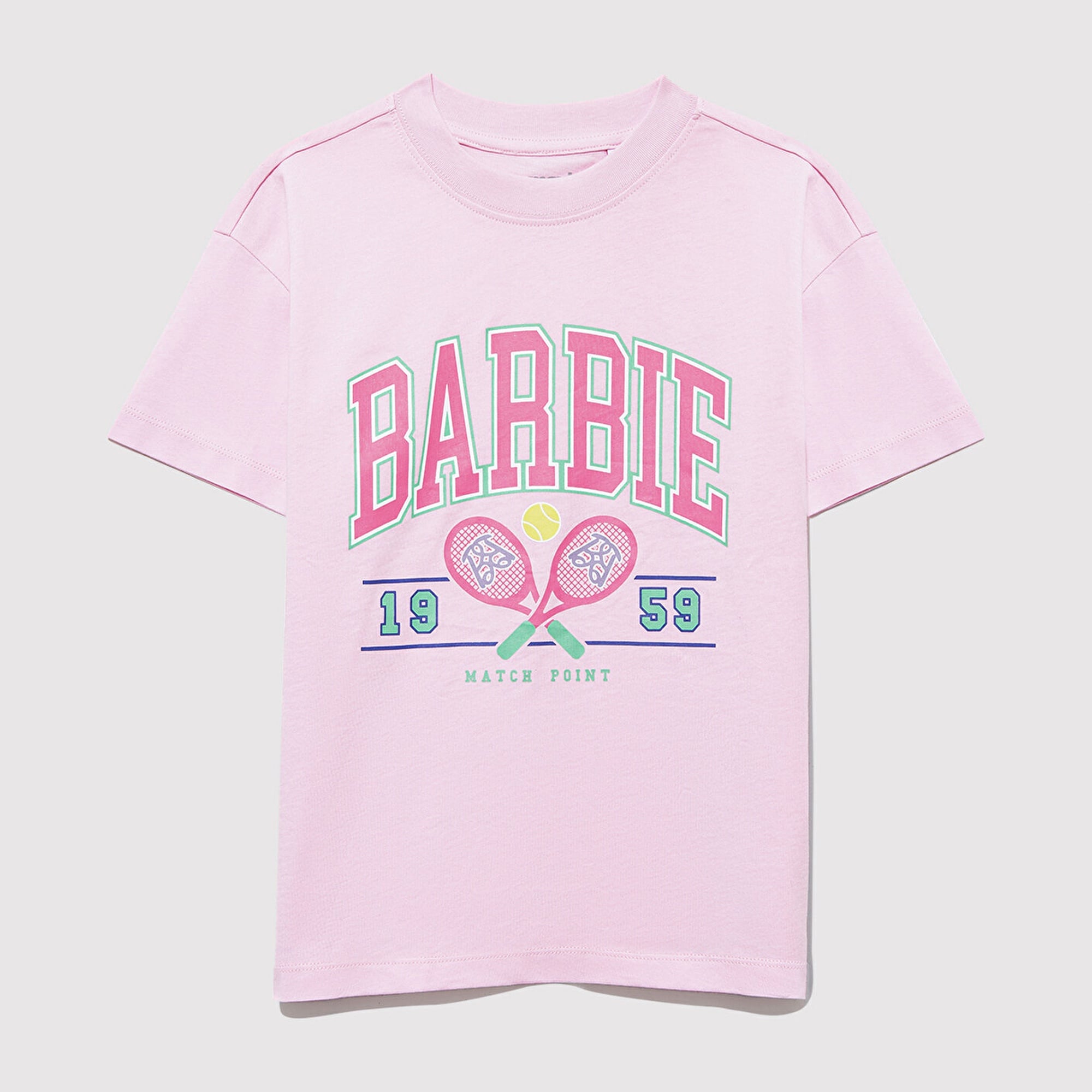 Mavi Barbie Baskılı Pembe Tişört Loose Fit / Bol Rahat Kesim 7610312-86959