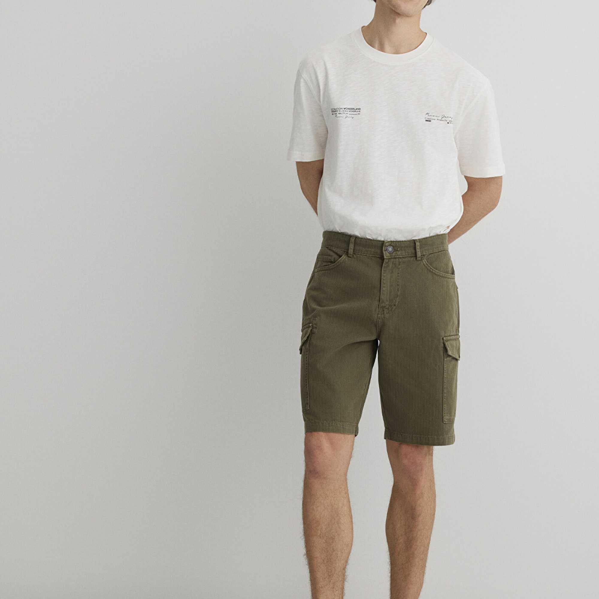 Mavi Haki Kargo Şort 0410287-80769