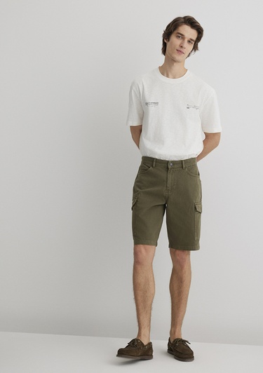  Mavi Haki Kargo Şort 0410287-80769