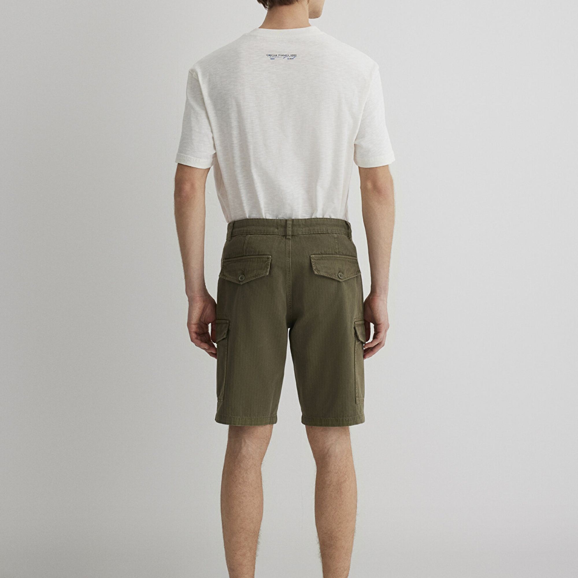 Mavi Haki Kargo Şort 0410287-80769