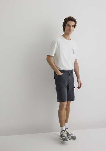  Mavi Lacivert Kargo Şort 0410287-80776