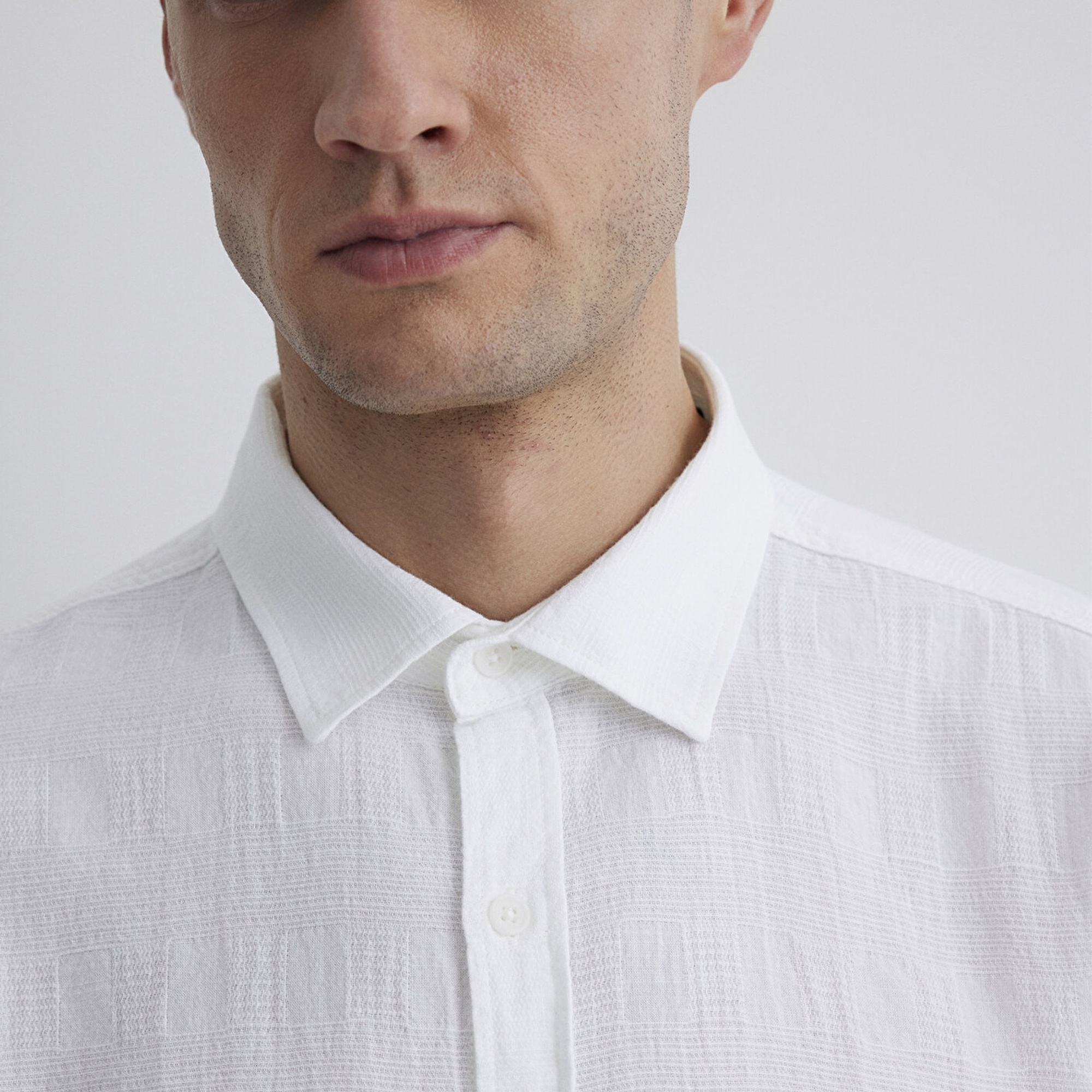 Mavi Ekru Gömlek Slim Fit / Dar Kesim 0211548-70057