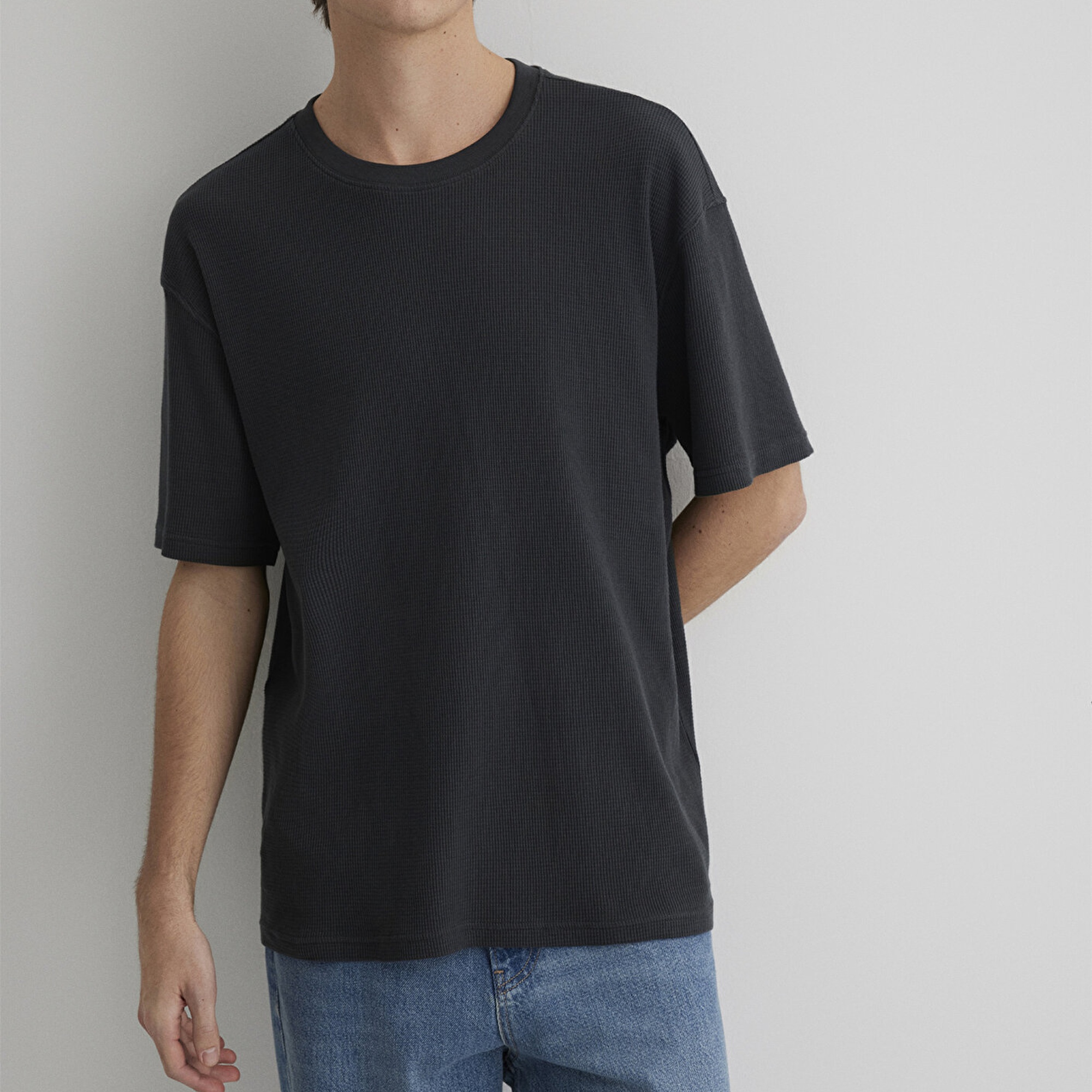 Mavi Antrasit Basic Tişört Loose Fit / Bol Rahat Kesim 0612724-70092