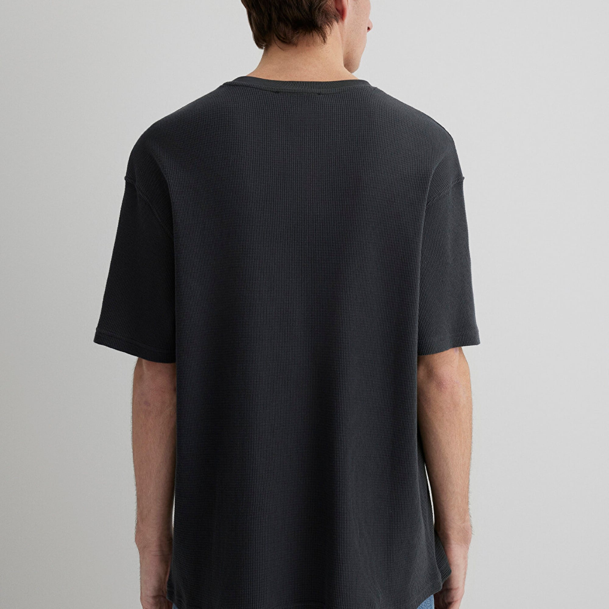 Mavi Antrasit Basic Tişört Loose Fit / Bol Rahat Kesim 0612724-70092