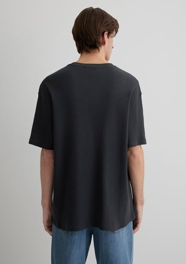  Mavi Antrasit Basic Tişört Loose Fit / Bol Rahat Kesim 0612724-70092