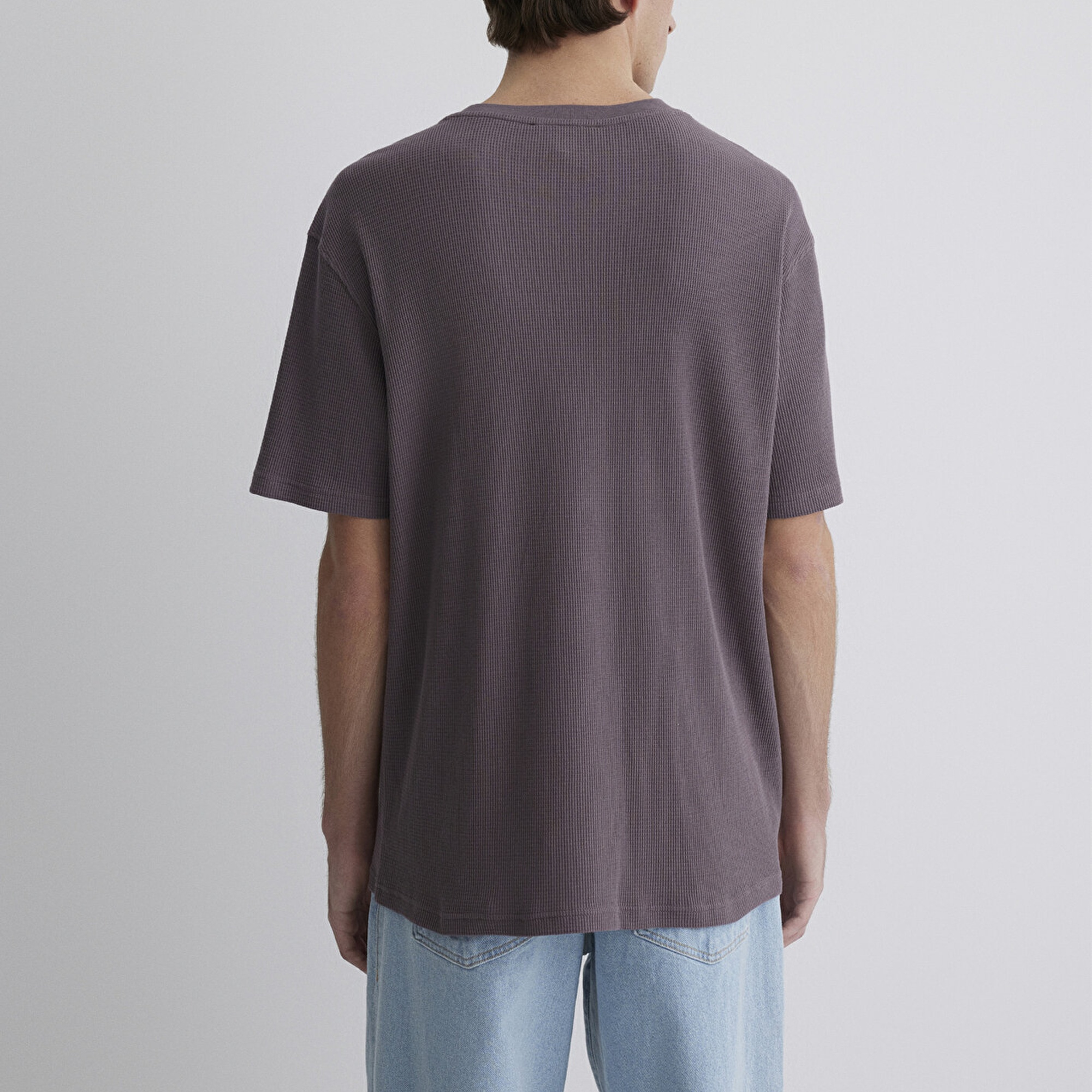 Mavi Mor Tişört Loose Fit / Bol Rahat Kesim 0612724-86683