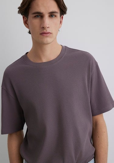  Mavi Mor Tişört Loose Fit / Bol Rahat Kesim 0612724-86683