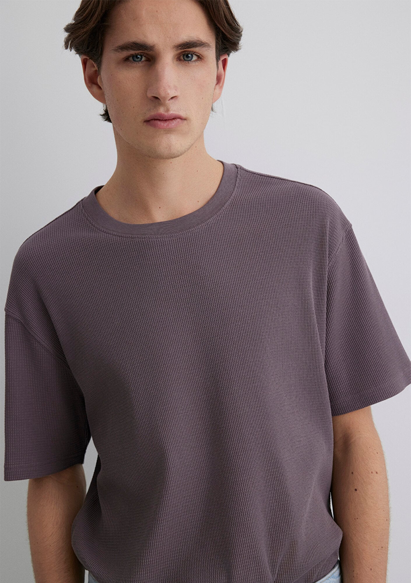  Mavi Mor Tişört Loose Fit / Bol Rahat Kesim 0612724-86683